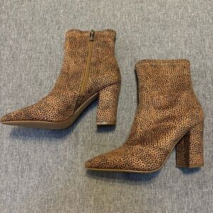 Jessica Simpson Hendria Faux Suede Pointed Toe Ankle Boots